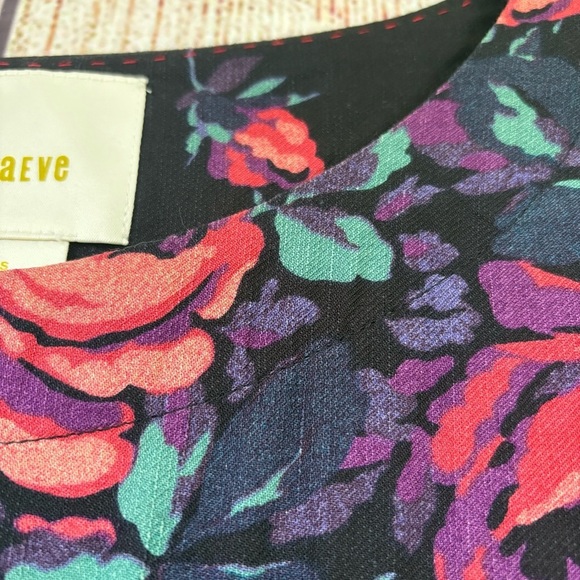 Maeve Anthropologie Womens Floral Linen Blend Tops size Small - Picture 10 of 10